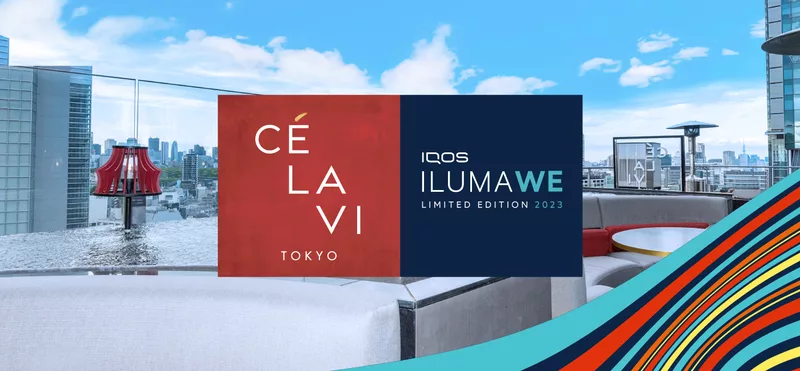 CÉ LA VI TOKYOのロゴと数量限定 IQOS イルマ WE 2023 モデルのロゴ